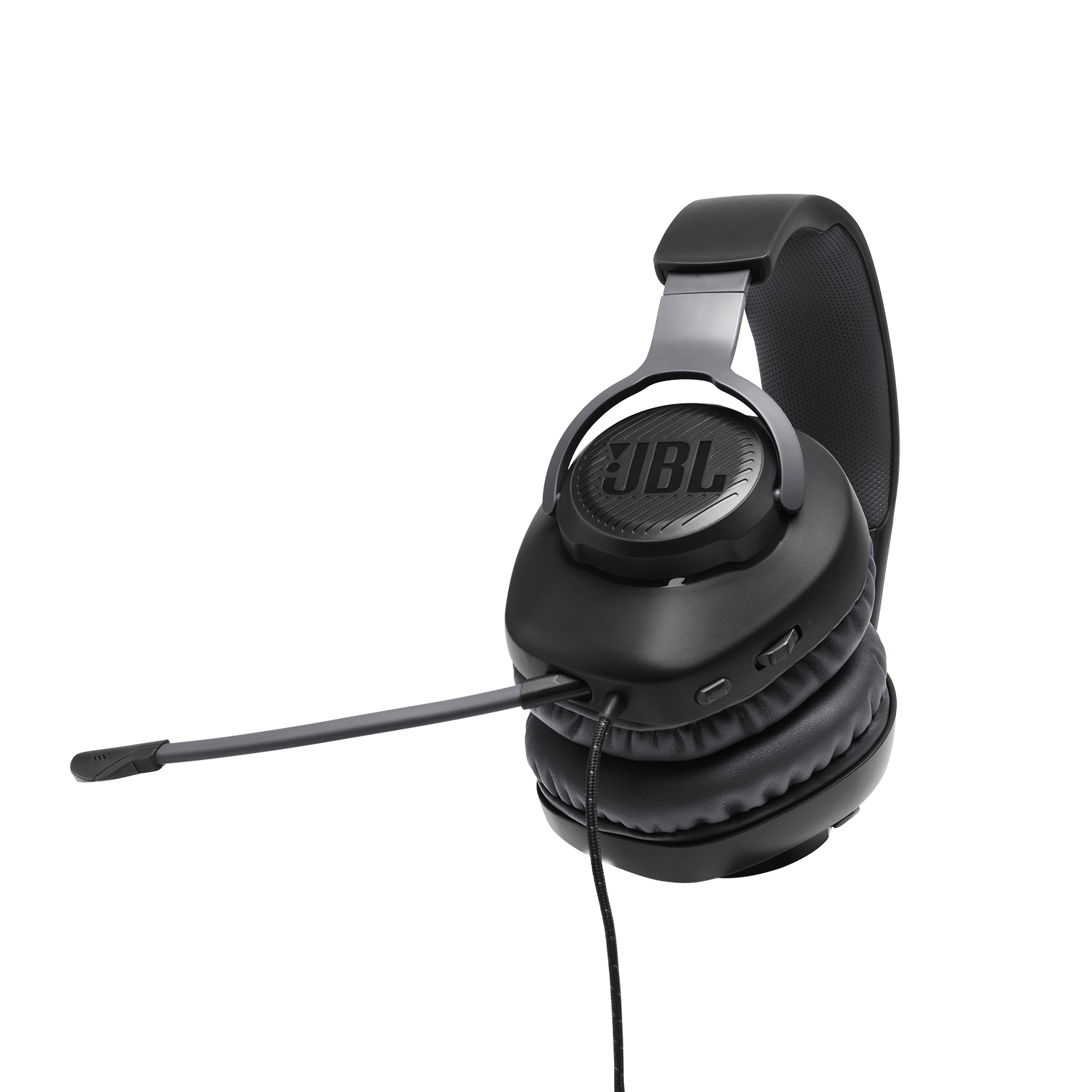 JBL Quantum 100 - Black - Wired over-ear gaming headset with flip-up mic - Detailshot 4